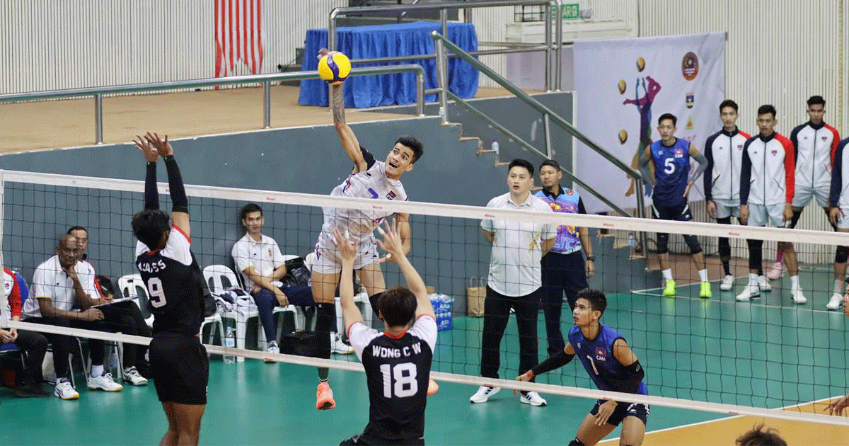 អបអរសាទរ ! ក្រុមកីឡាបាល់ទះជម្រើសជាតិកម្ពុជា យកឈ្នះ សិង្ហបុរី ៣ ទល់នឹង ១សិត ក្នុងការប្រកួត Tri-Nation Volleyball Cup 2023