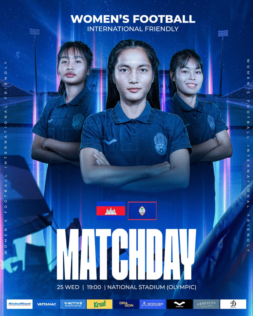 ល្ងាចនេះ! ក្រុមជម្រើសជាតិនារីកម្ពុជា ប៉ះ ជម្រើសជាតិនារីហ្គាំ ក្នុងជំនួបមិត្តភាពអន្តរជាតិ