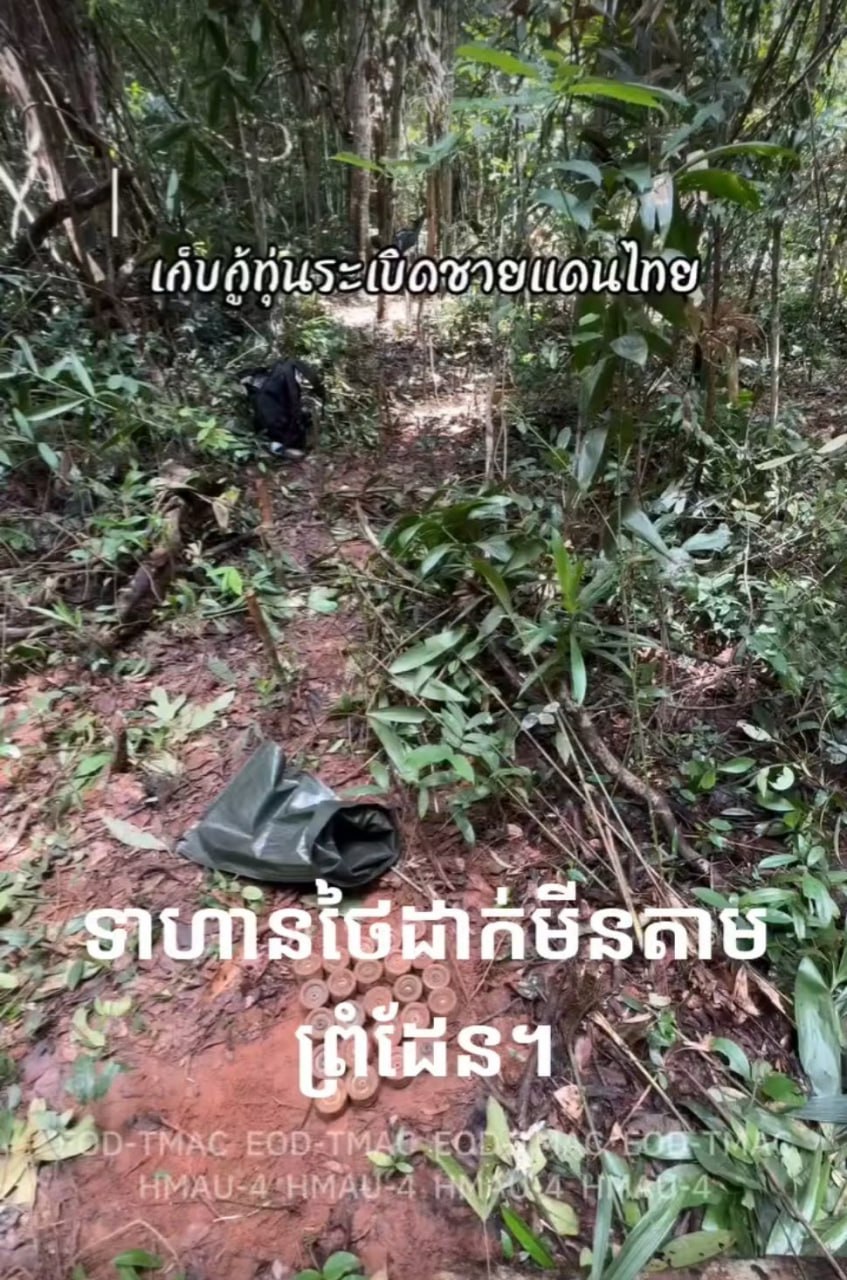 កម្ពុជា-ថៃចោទគ្នាទៅវិញទៅមកពាក់ព័ន្ធនឹងដាក់គ្រាប់មីននៅតាមព្រំដែន
