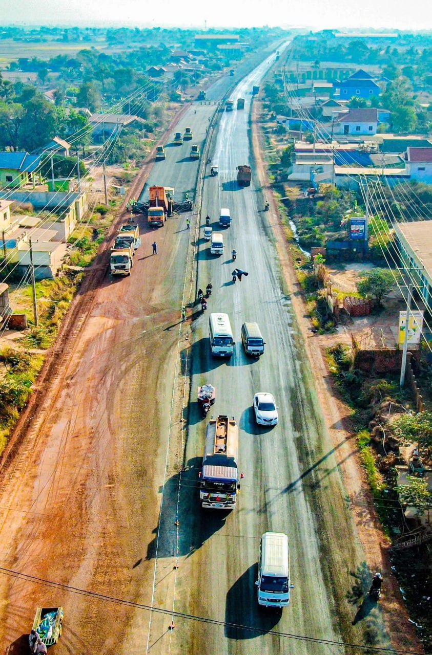 ផ្លូវជាតិលេខ៧(ស្គន់-កំពង់ចាម)សម្រេច៧០%ហើយ