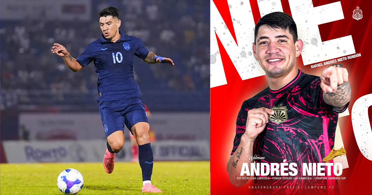 Andres Neito ក្លាយជាកីឡាករសញ្ជាតិខ្មែរទី១ លេងនៅលីគកំពូលឥណ្ឌូណេស៊ី