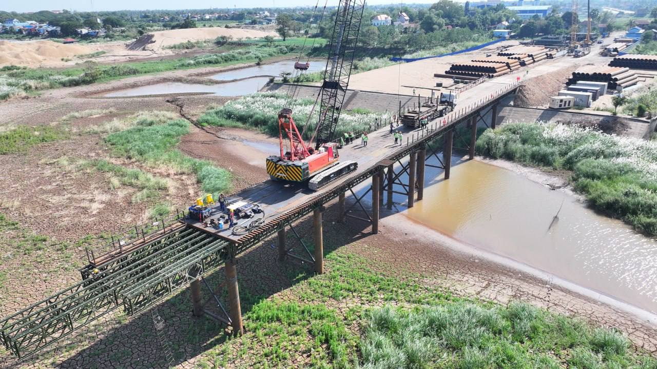 គិតត្រឹមដំណាច់ឆ្នាំ២០២៤ គម្រោងសាងសង់ស្ពានឆ្លងកាត់ទន្លេមេគង្គ(ដីឥដ្ឋ -ថ្មគរ) សម្រេចបាន ៤,៣៤%