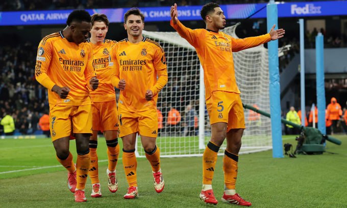 Real Madrid វាយបកយកឈ្នះ Man City នៅចុងម៉ោង