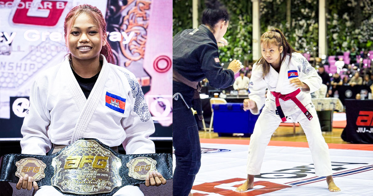 រំភើបណាស់! កីឡាការិនីជឺជីតស៊ូកម្ពុជា ម៉ាប់ សុខហួយ ដណ្ដើមបានខ្សែក្រវាត់មួយគ្រឿង ក្នុងព្រឹត្តិការណ៍ AFG Open Championship